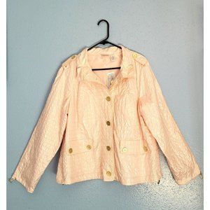 Chico's Zynergy Embossed Leah Jacket Delicacy Size 2/Large